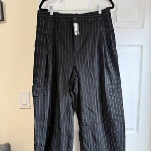 MADEWELL Cargo Pants in Pinstripe - Size 14 - NWT